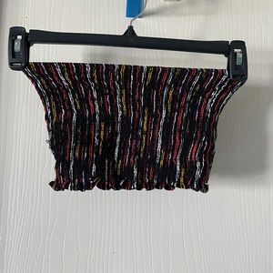 Black Striped Tube Top